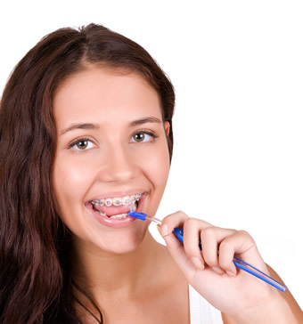 brushing and flossing